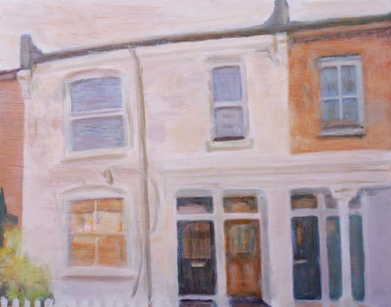 Een plek om te wonen 55, 2013 (olieverf op multiplex) door Trevor Burgess