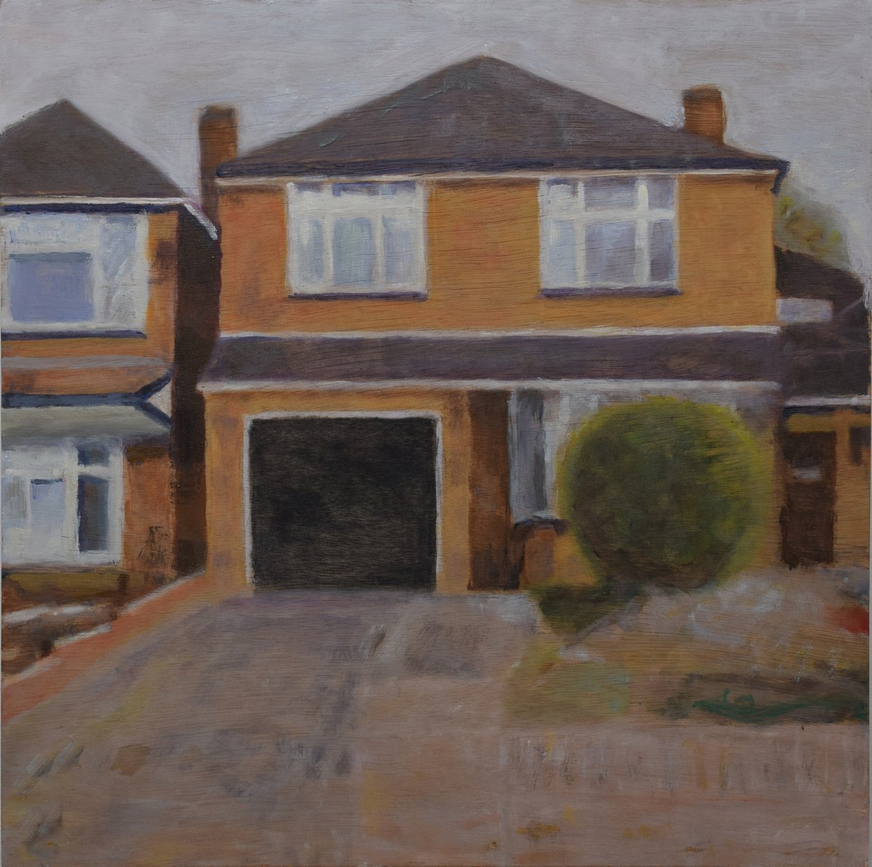 Een plek om te wonen 63, 2018(olieverf op multiplex) door Trevor Burgess