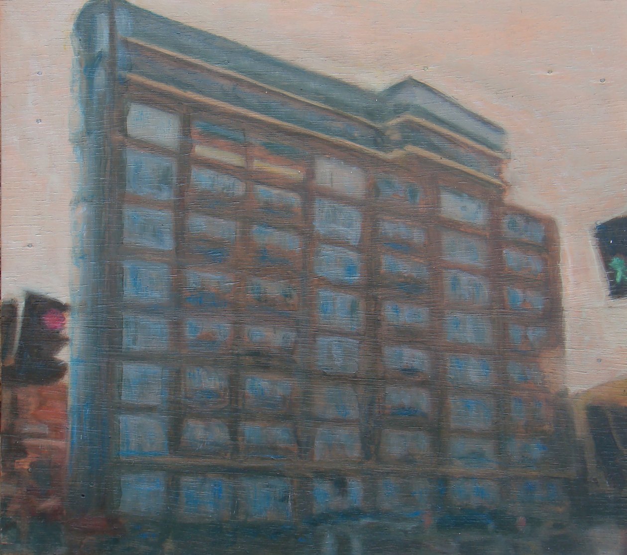 Een plek om te wonen 6, 2010 (olieverf op multiplex) door Trevor Burgess