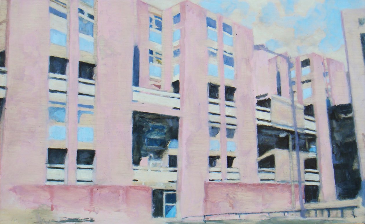 Een plek om te wonen 8, 2011 (olieverf op multiplex) door Trevor Burgess