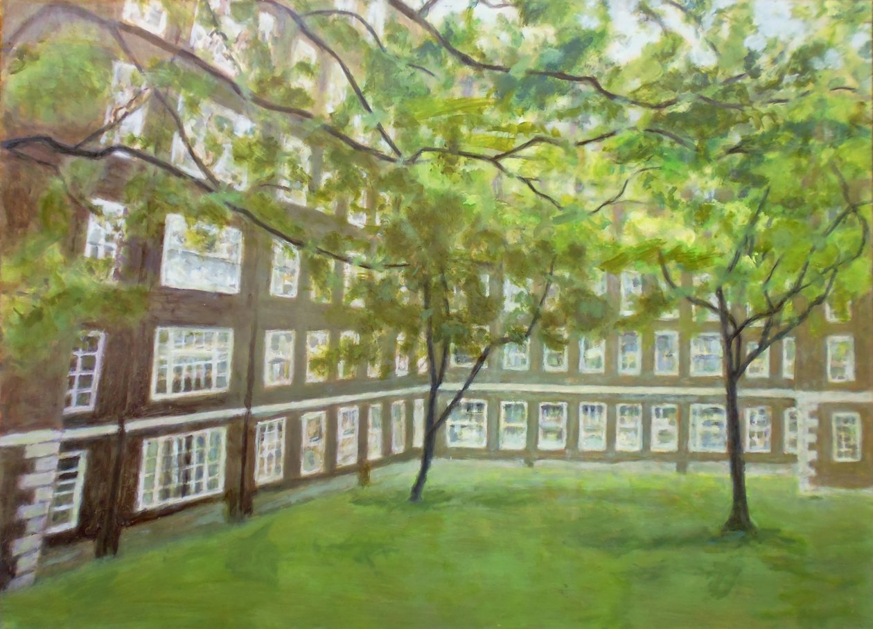 Een plek om te wonen L1, 2012 (olieverf op multiplex) door Trevor Burgess