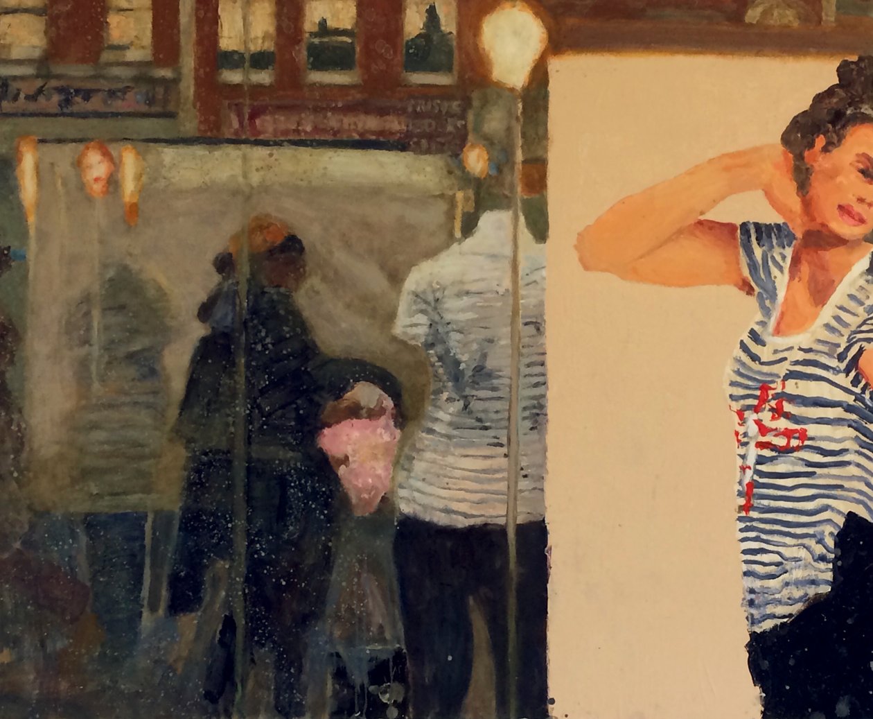Modellen voor het leven, 2019 (olieverf op board) door Trevor Burgess