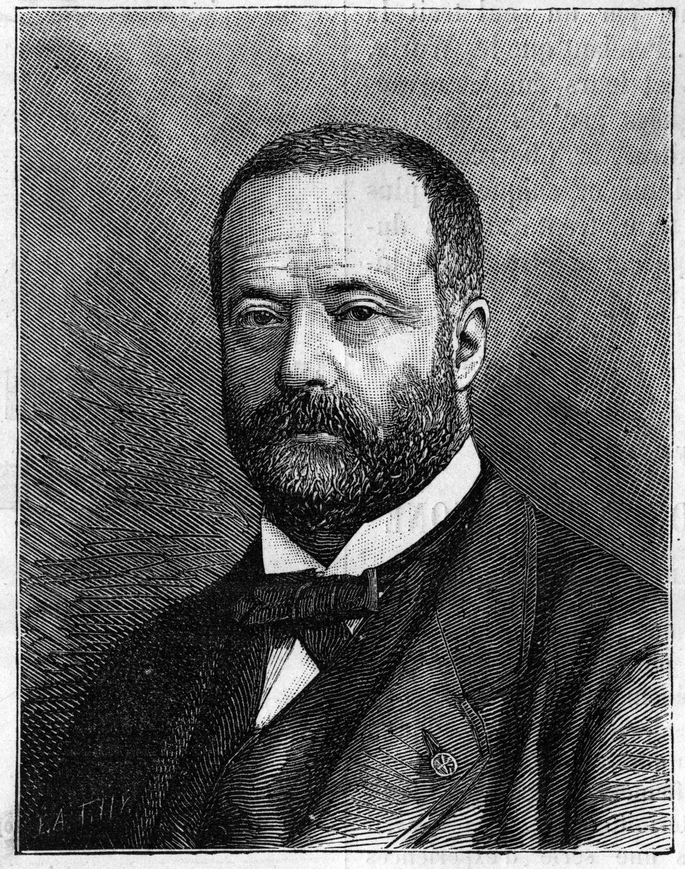 Portret van Henri Sainte Claire (Sainte-Claire) Deville (1818-1881), Franse chemicus. (Van een foto door de heer Truchelut). Gravure in 