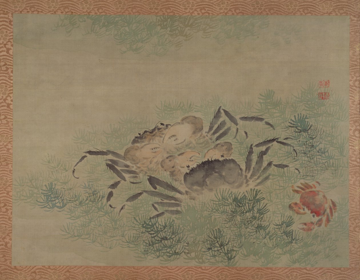 Krabben, 1851 door Tsubaki Chinzan