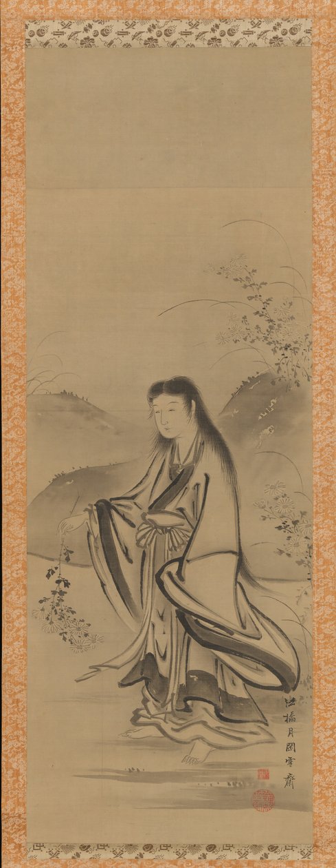 Kiku Jido Chrysantemum Jongen door Tsukioka Sessai