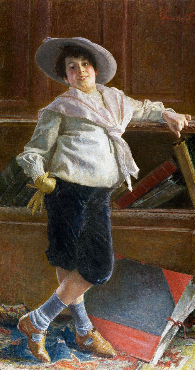 Portret van een jonge man door Tullio Salvatore Quinzio