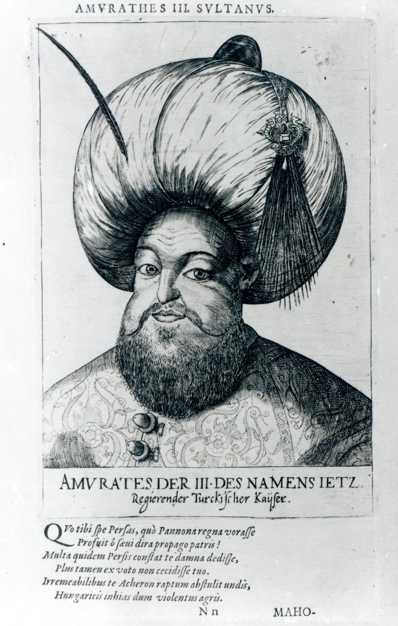 Portret van Murad III door Turkish School