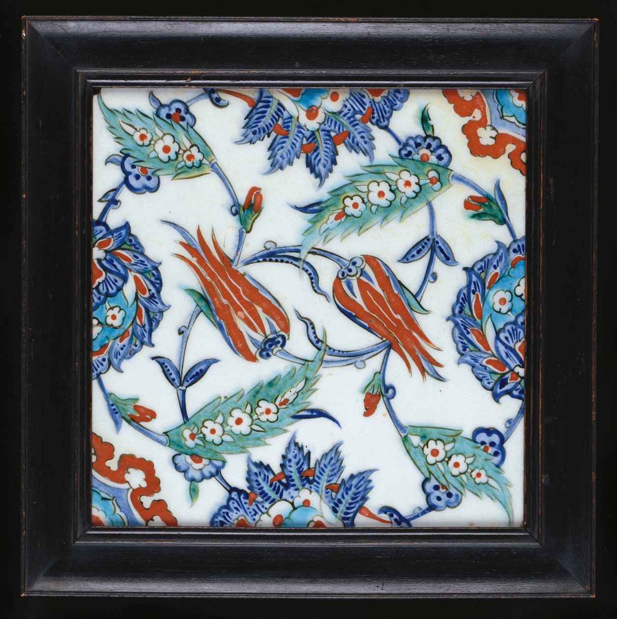 Een Iznik aardewerk tegel, c.1580 door Turkish School