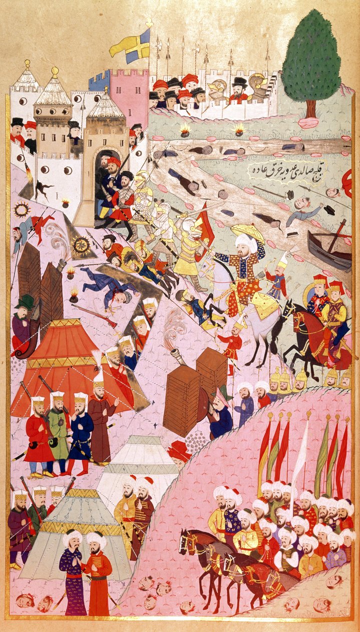 De aanval op Belgrado door Sultan Mehmet II 