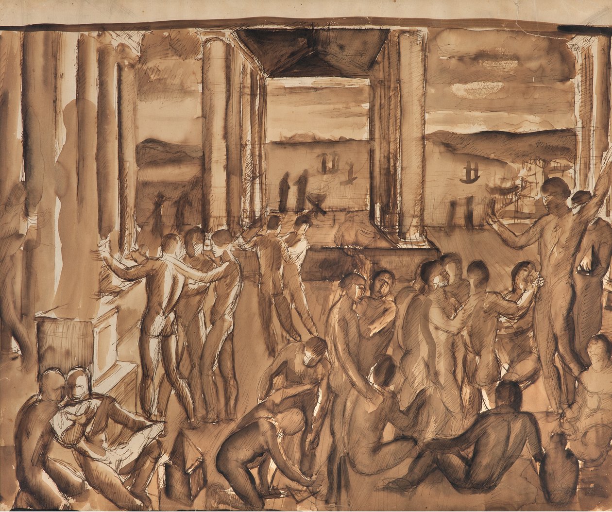 De school van Pythagoras door Ubaldo Oppi