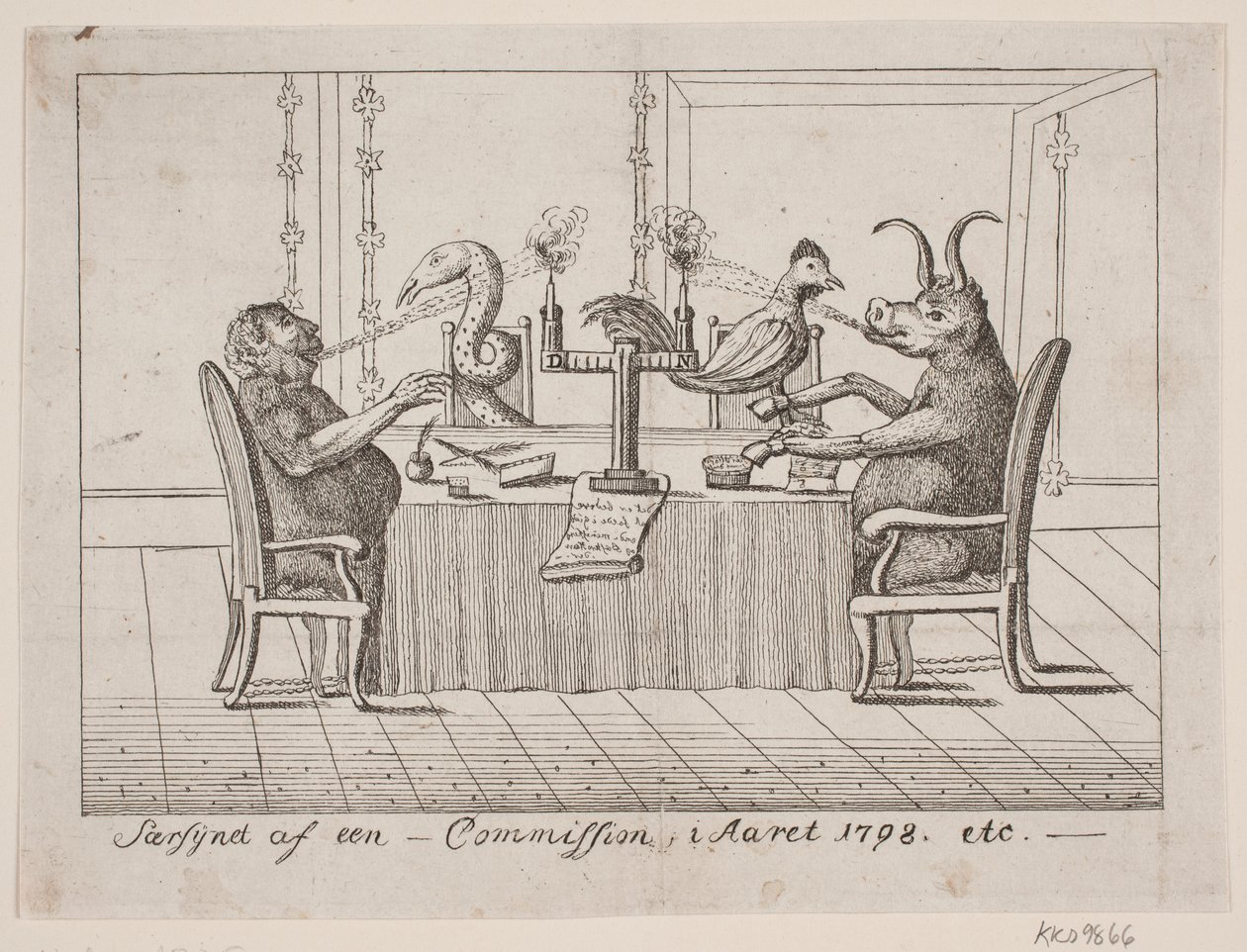 De verschijning van een commissie in het jaar 1798 door Ubekendt