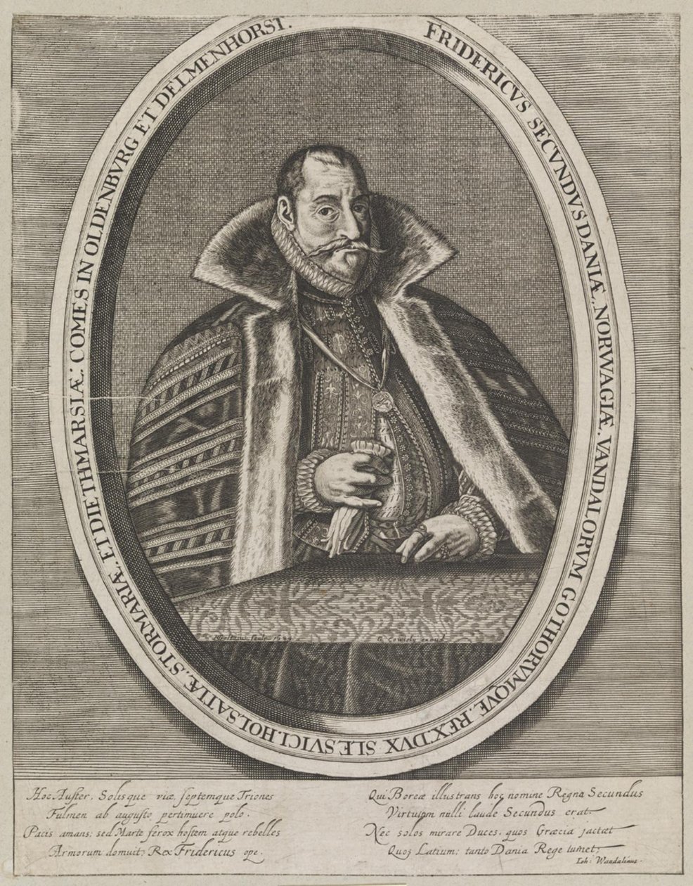 Frederik II, koning van Denemarken en Noorwegen door Ubekendt 1600 tallet