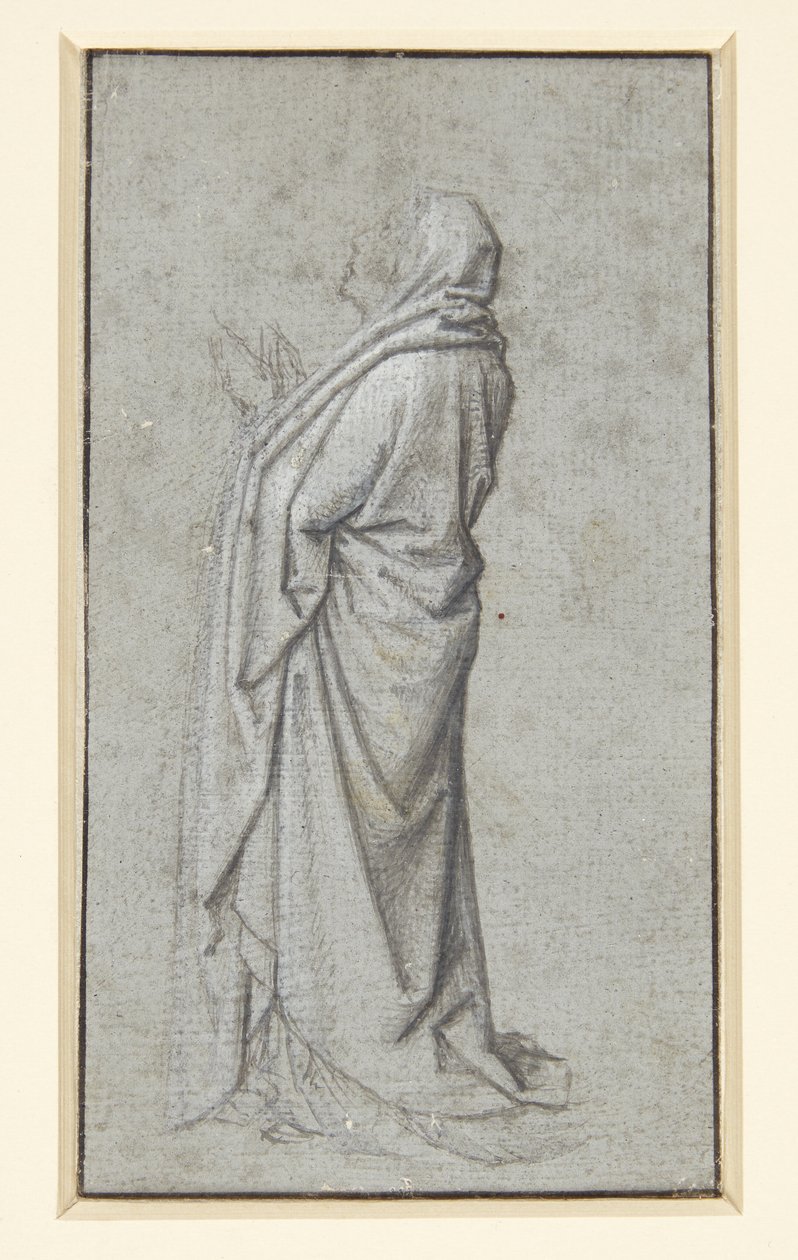 Aanbiddende vrouwenfiguur, vermoedelijk studie voor een Maria aan de voet van het kruis door Ubekendt Ubekendt