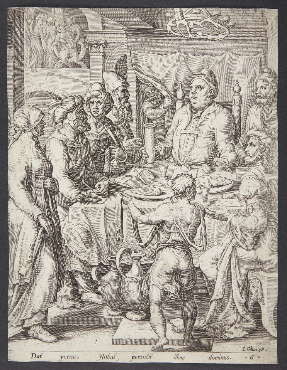 Nabals feest door Ubekendt efter Maarten van Heemskerck