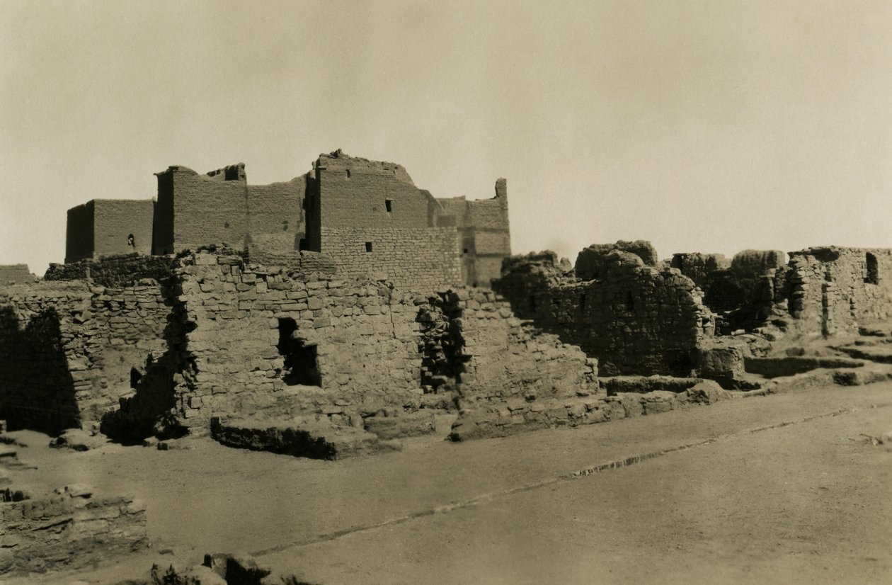 Klooster van St Simeon, Aswan, Egypte, foto door Ugo Monneret de Villard door Ugo Monneret de Villard