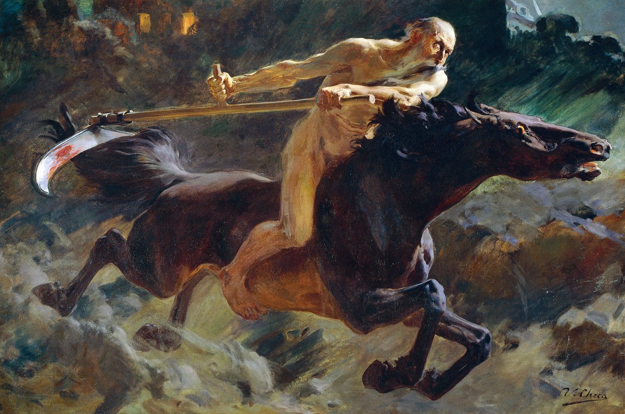 De Ruiter van de Apocalyps, door Ulpian Checa Sanz (1860-1916) door Ulpiano Checa y Sanz