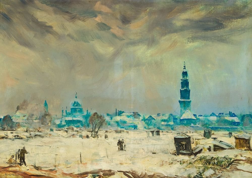 Uitzicht op het winterse Potsdam door Ulrich Hubner