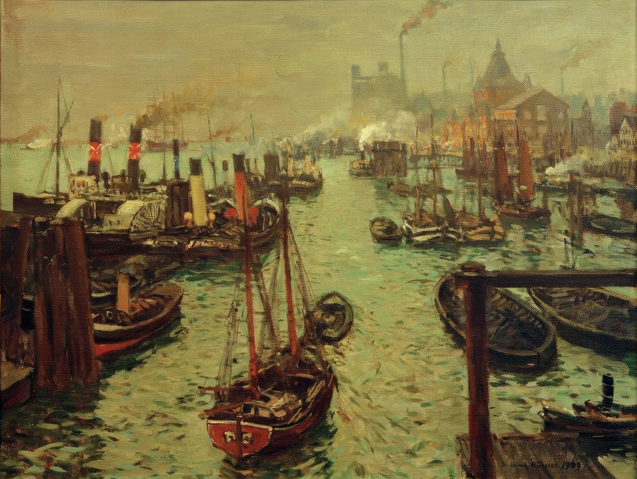 De haven van Hamburg door Ulrich Hubner