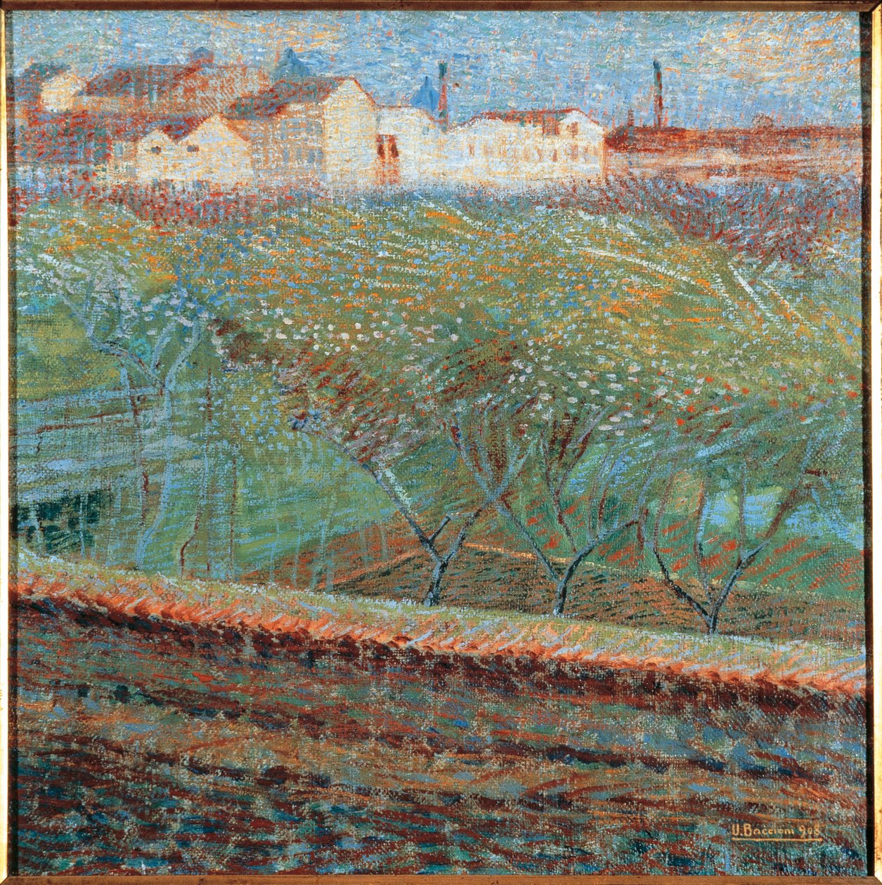 Aprilavond, door Umberto Boccioni door Umberto Boccioni