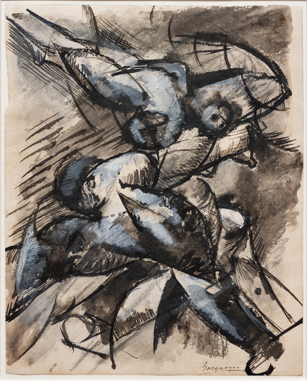 Ik wil menselijke vormen in beweging zien (Dynamische decompositie) door Umberto Boccioni