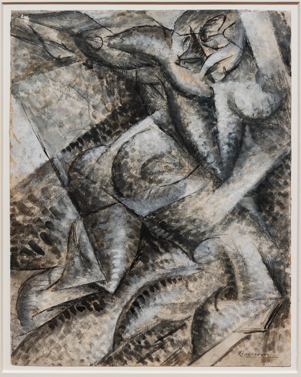 Ik wil de unieke vormen van de continuïteit in de ruimte synthetiseren (Dynamiek van een menselijk lichaam) door Umberto Boccioni