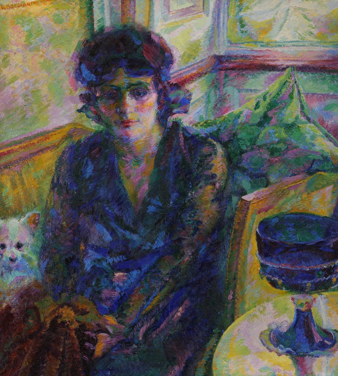 Portret van Signora Cragnolini Fanna door Umberto Boccioni