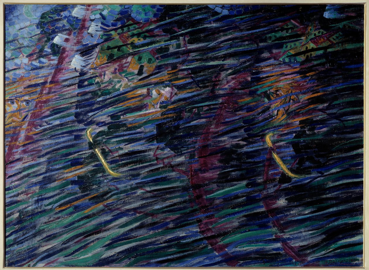 Staat van ziel: degenen die vertrekken door Umberto Boccioni