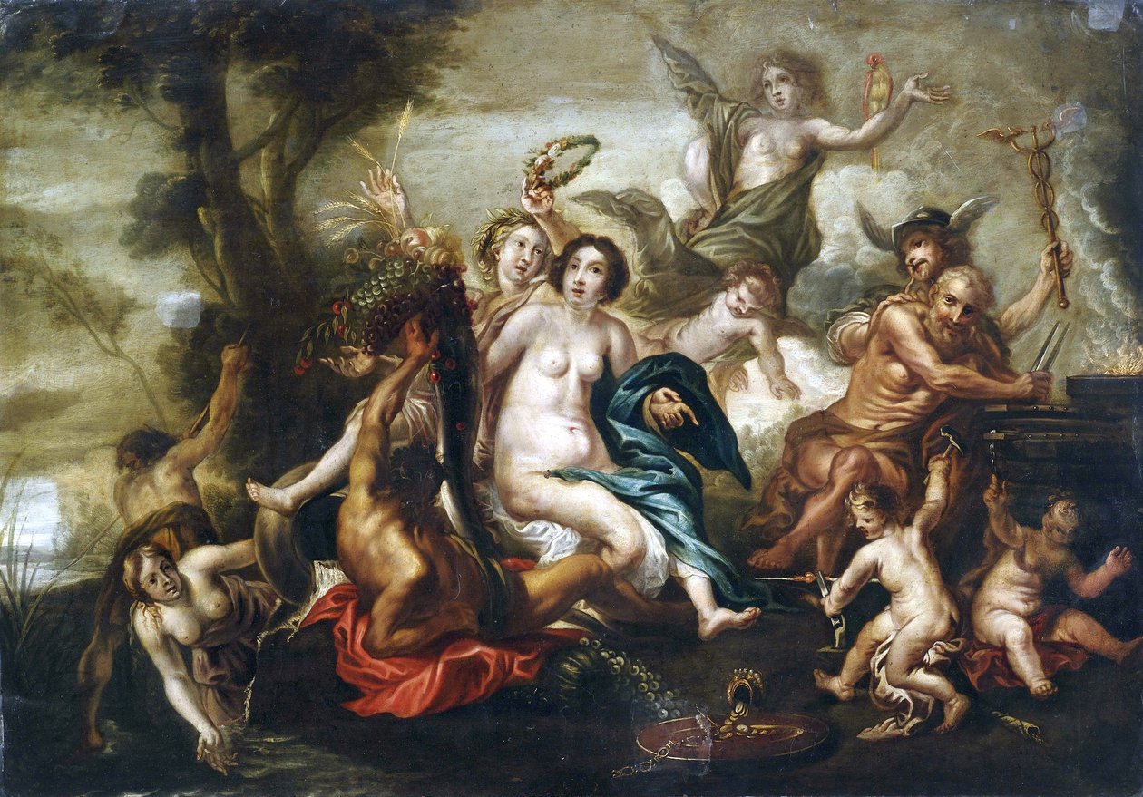 Allegorie van de lente door Unbekannt Unbekannt