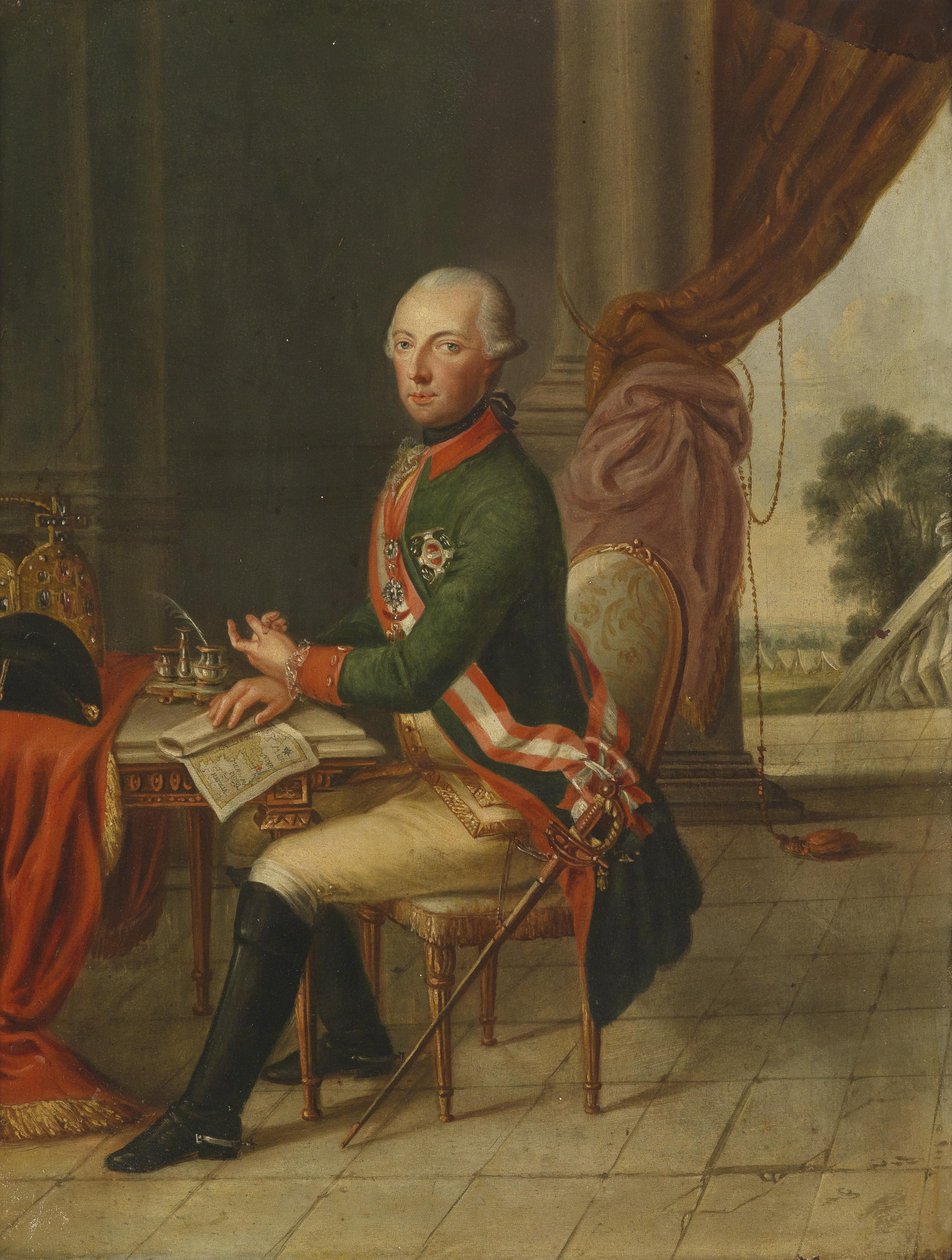 Portret van keizer Joseph II aan het bureau door Unbekannt Unbekannt