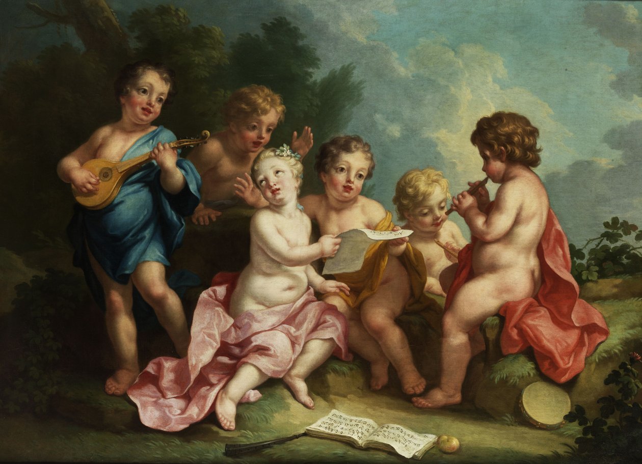 Het concert (Allegorie van de muziek) door Unbekannt Unbekannt
