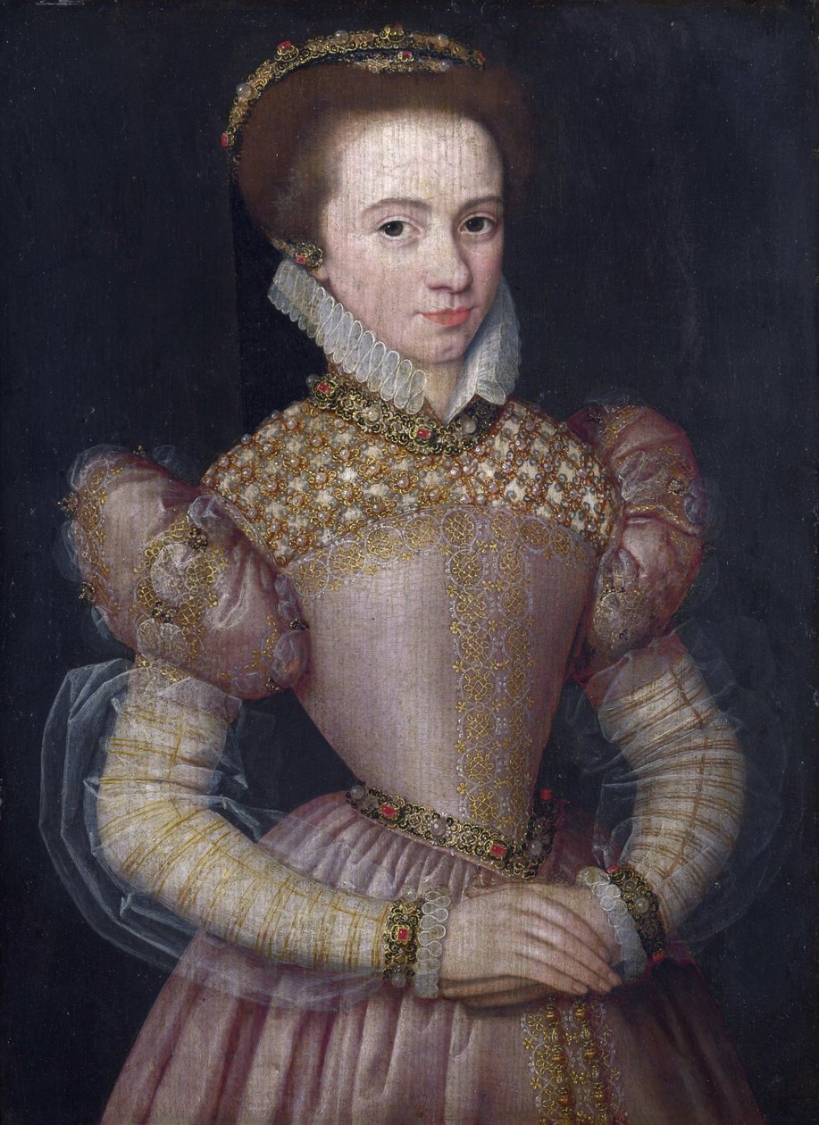 Portret van een dame door Unbekannt Unbekannt