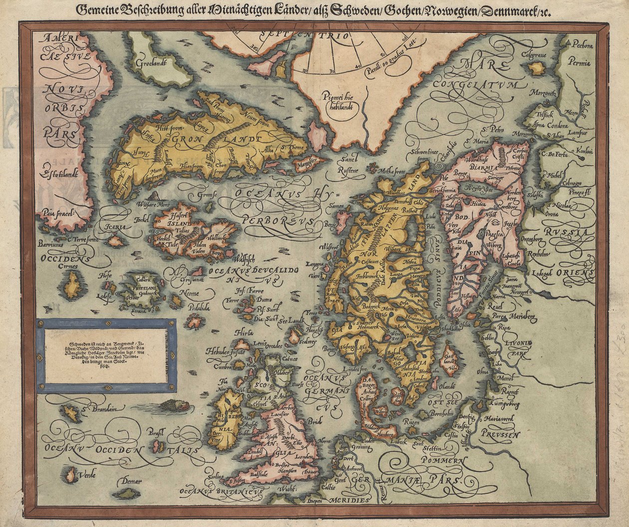 Een kaart van IJsland rond 1588 door Unbekannt Unbekannt