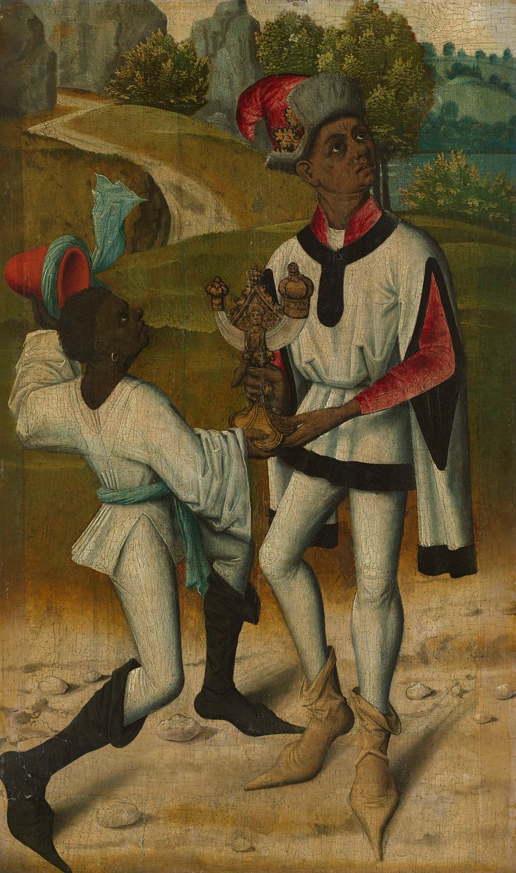 Balthasar, een van de drie koningen, met een bediende door Unbekannt Unbekannt
