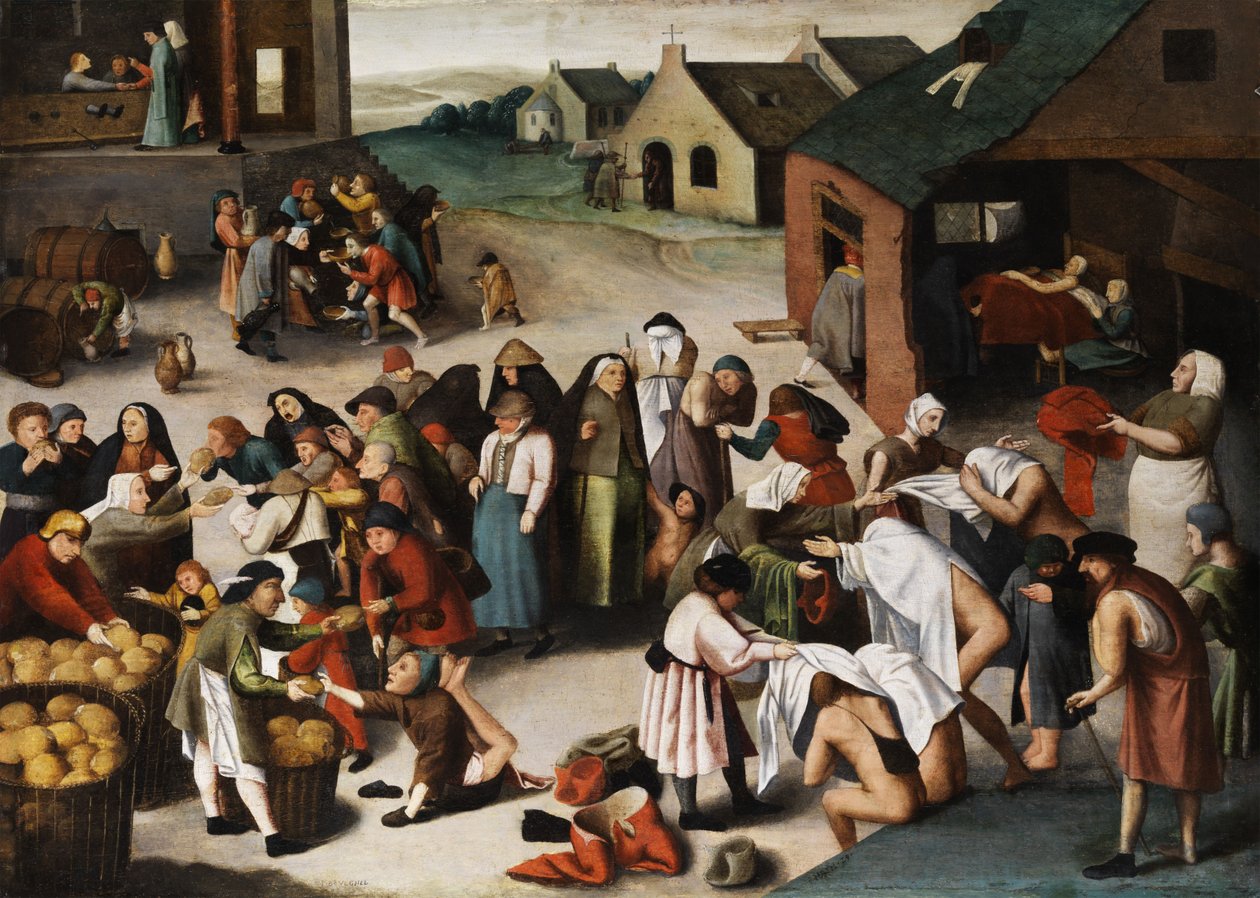 De werken van barmhartigheid door Unbekannt Unbekannt