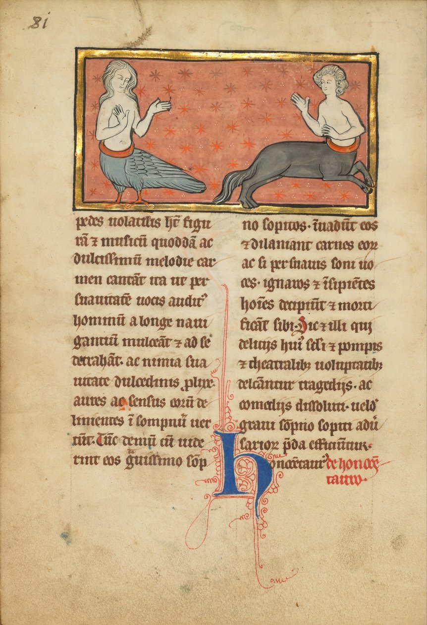 Een sirene en een centaur door Unbekannt Unbekannt