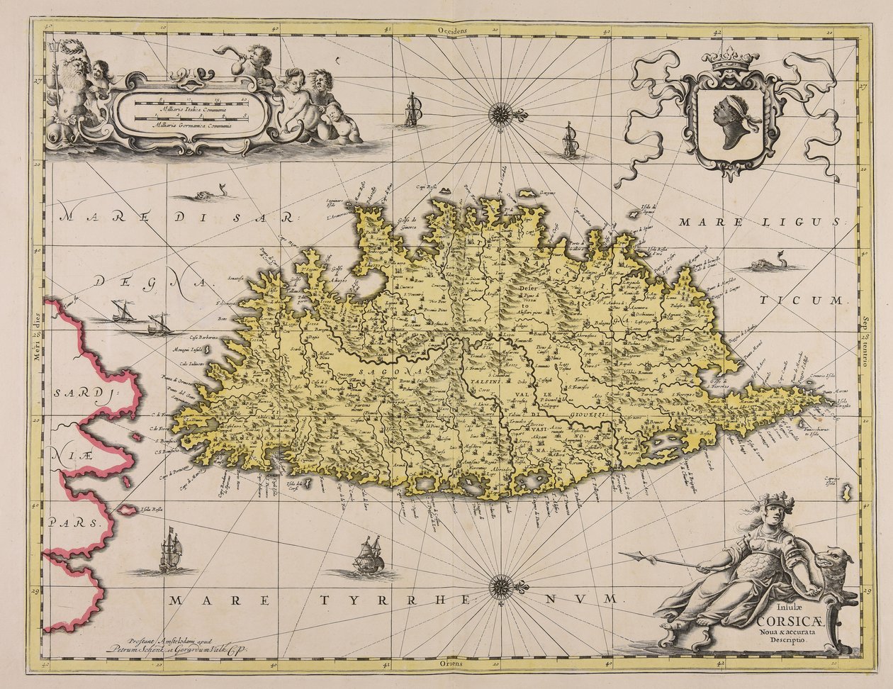 Nieuwe en nauwkeurige beschrijving van het eiland Corsica door Unbekannt Unbekannt