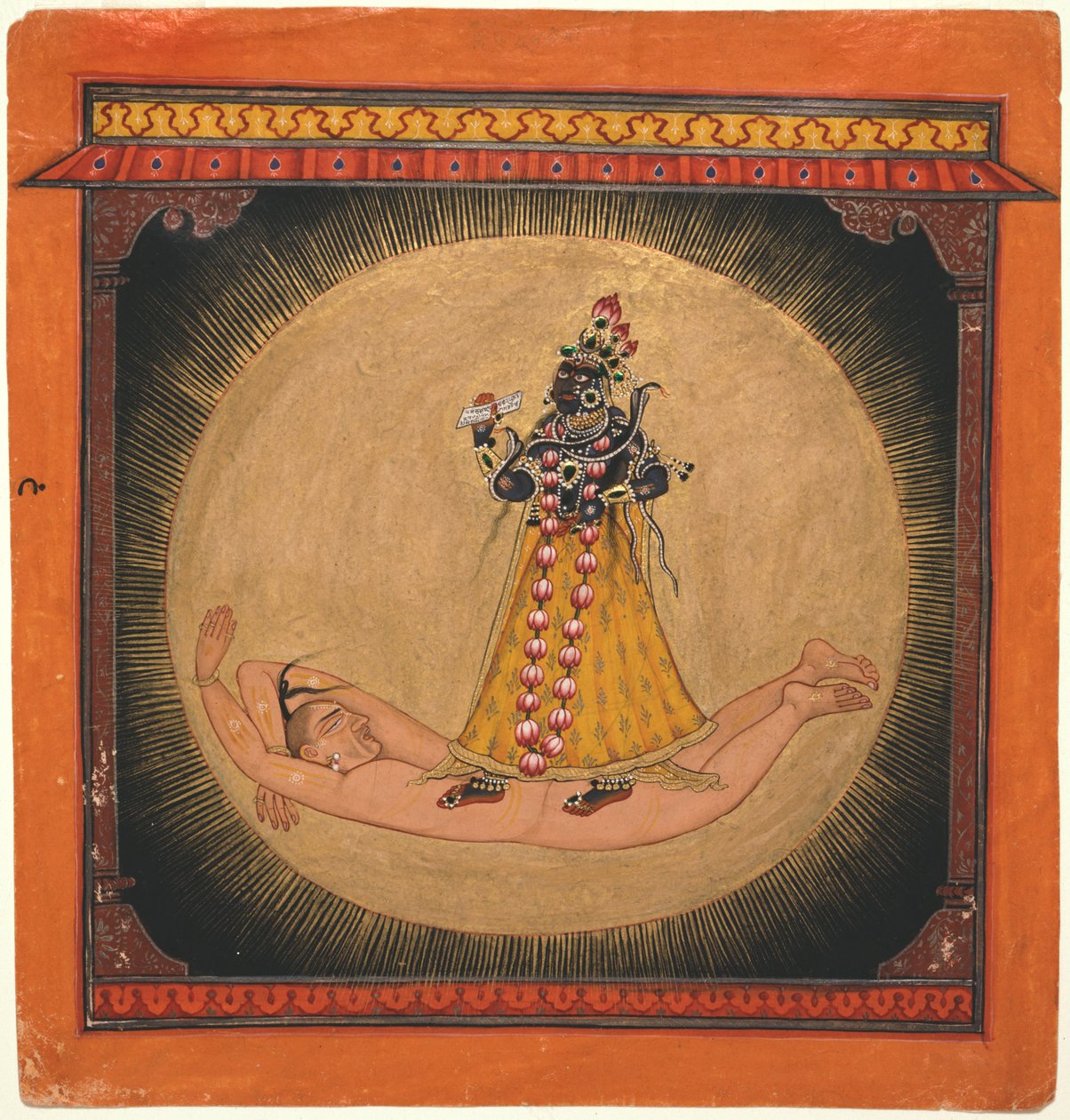Bhadrakali binnen de opkomende zon door Unbekannt Unbekannt