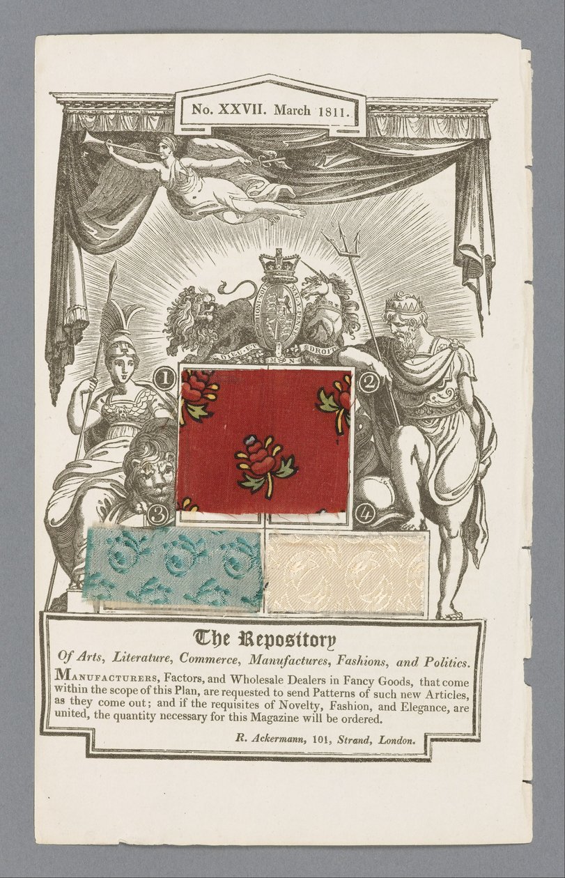 Pagina uit Ackermanns Repository of the Arts, Science etc. door Unbekannt Unbekannt