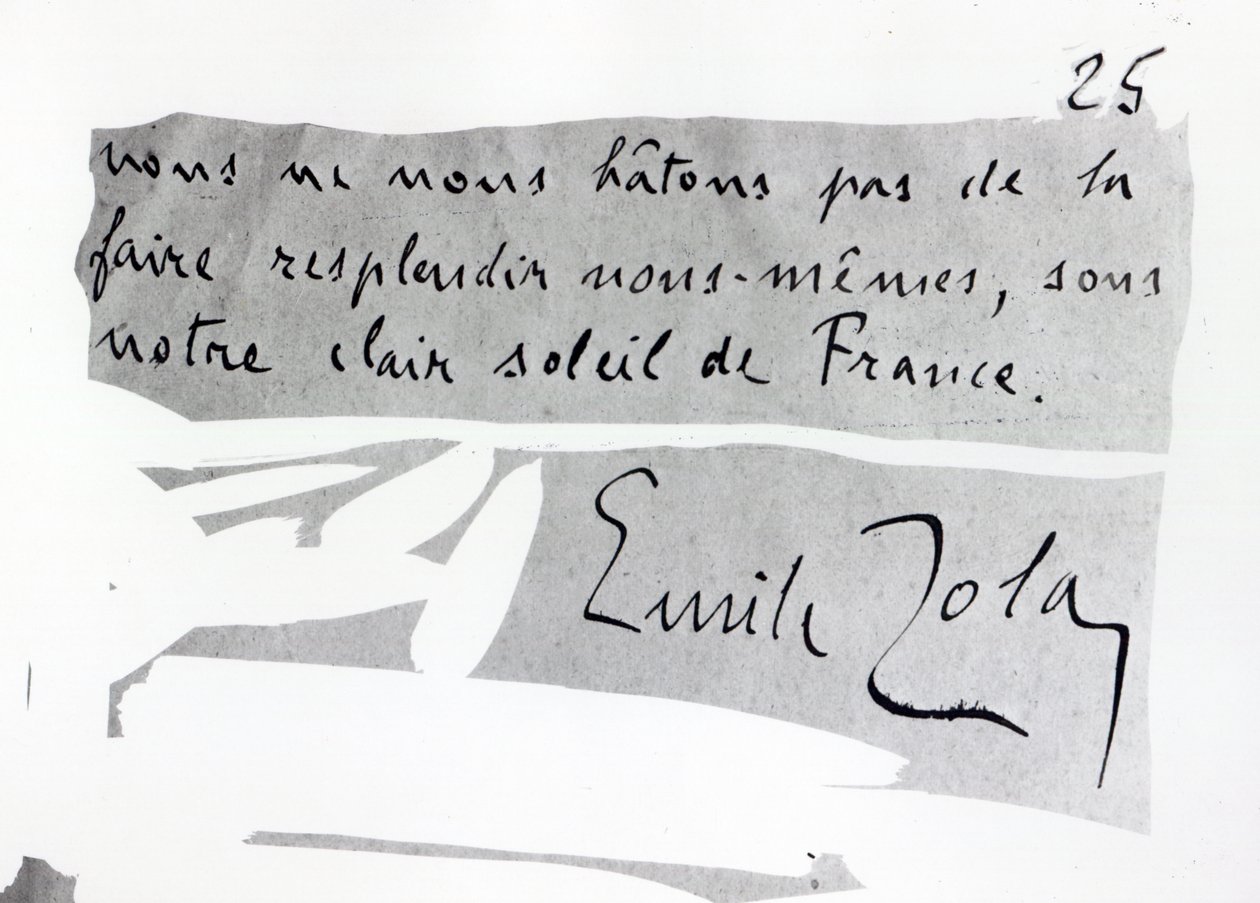 Handtekening van Emile Zola door Unbekannt Unbekannt