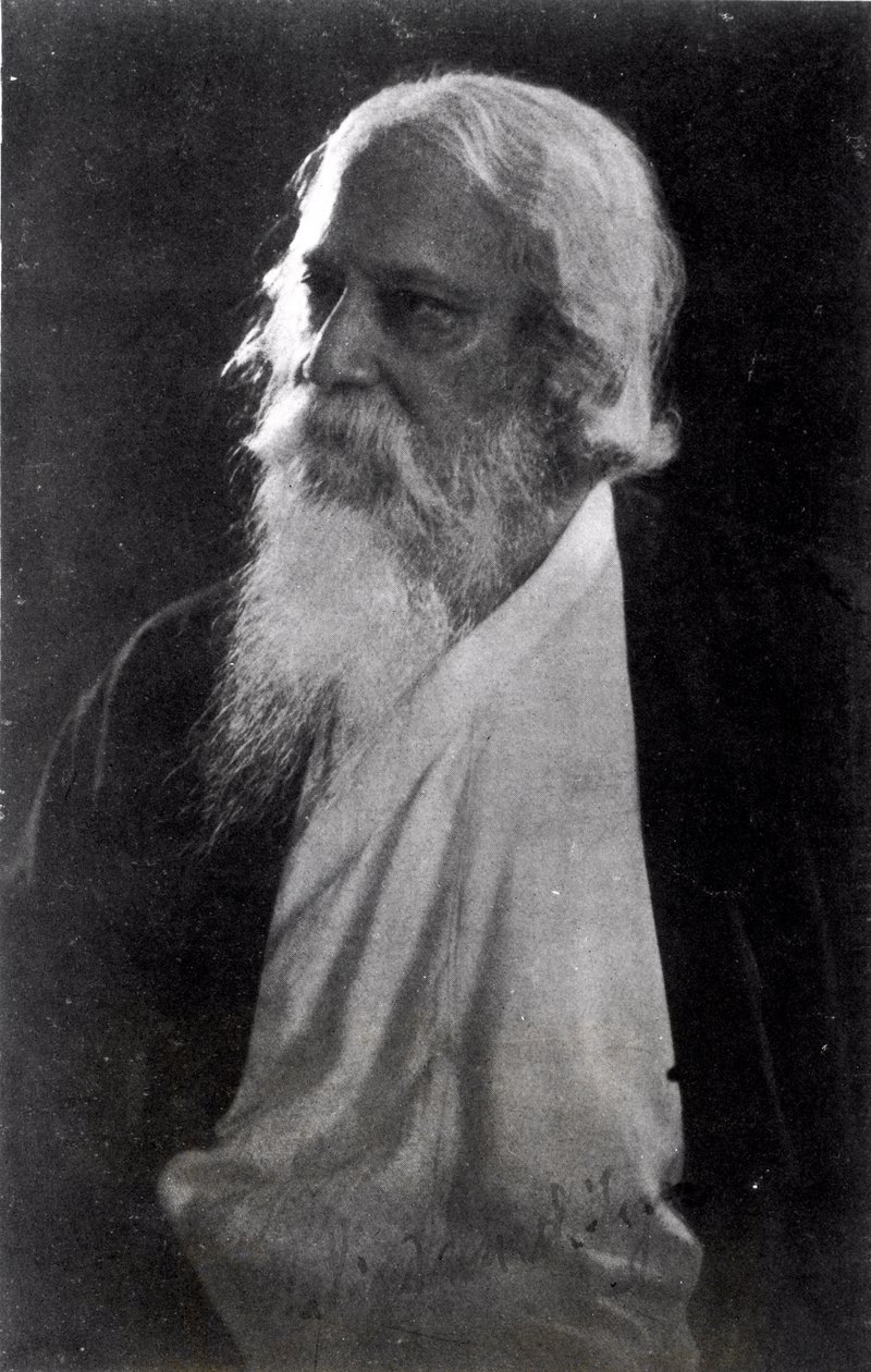 Sir Rabindranath Tagore (1861-1941) door Unbekannt Unbekannt
