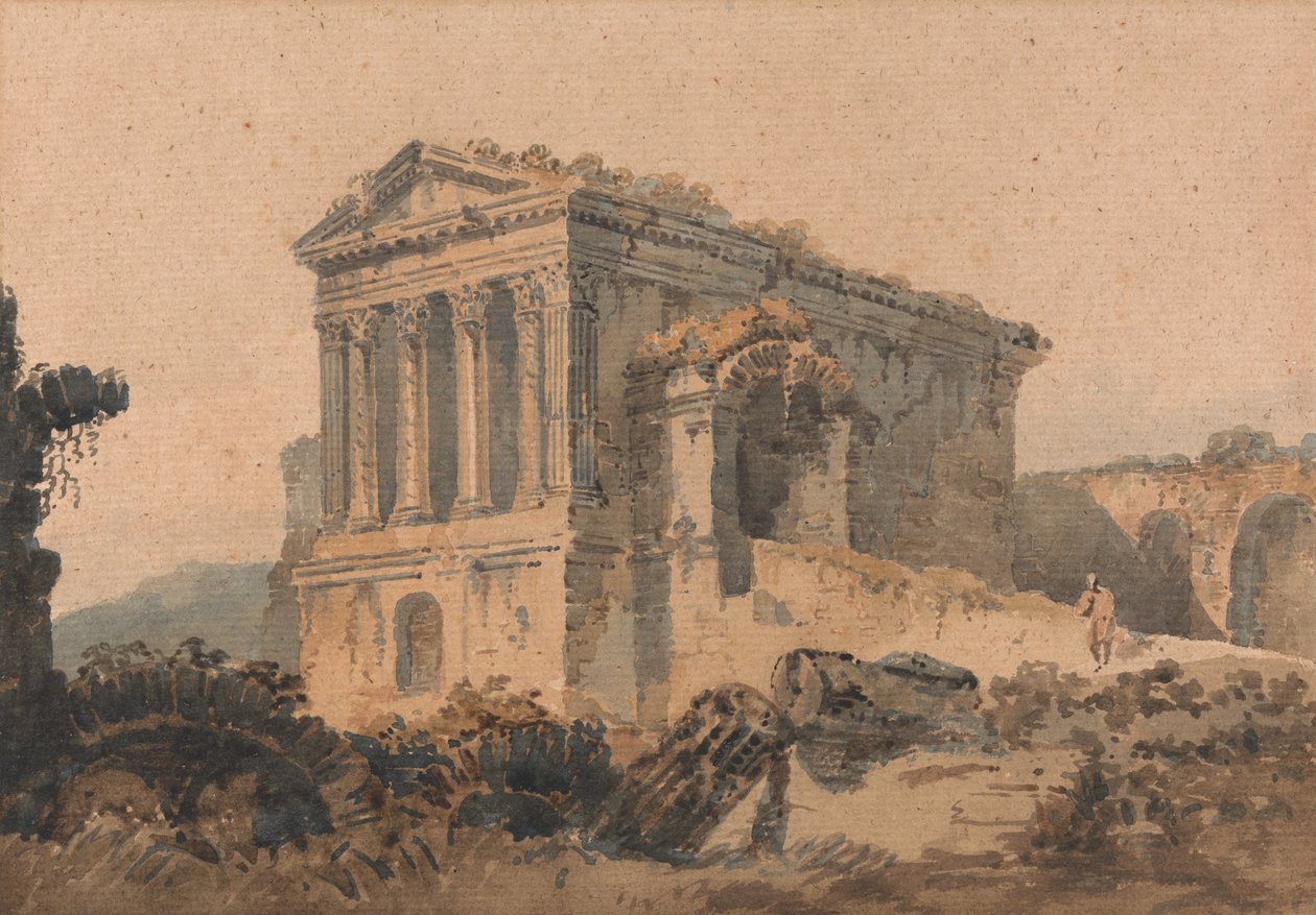 Tempio di Clitumno, Rome, naar Piranesi door Unbekannt Unbekannt