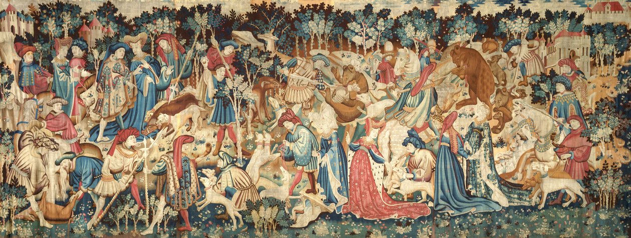 De Devonshire jachttapijten; zwijnen- en berenjacht door Unbekannt Unbekannt