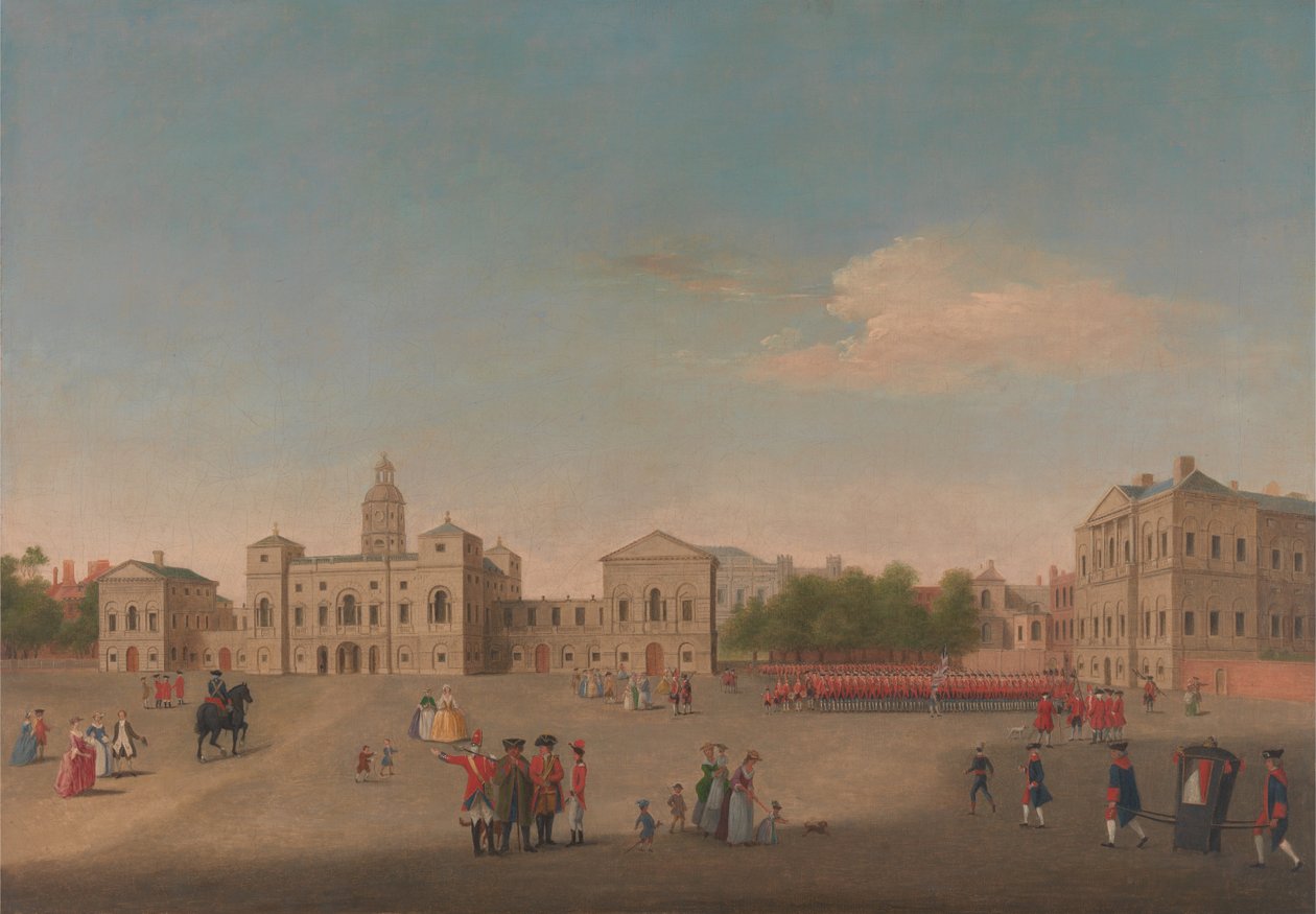 Uitzicht op Horse Guards en Whitehall door Unbekannt Unbekannt