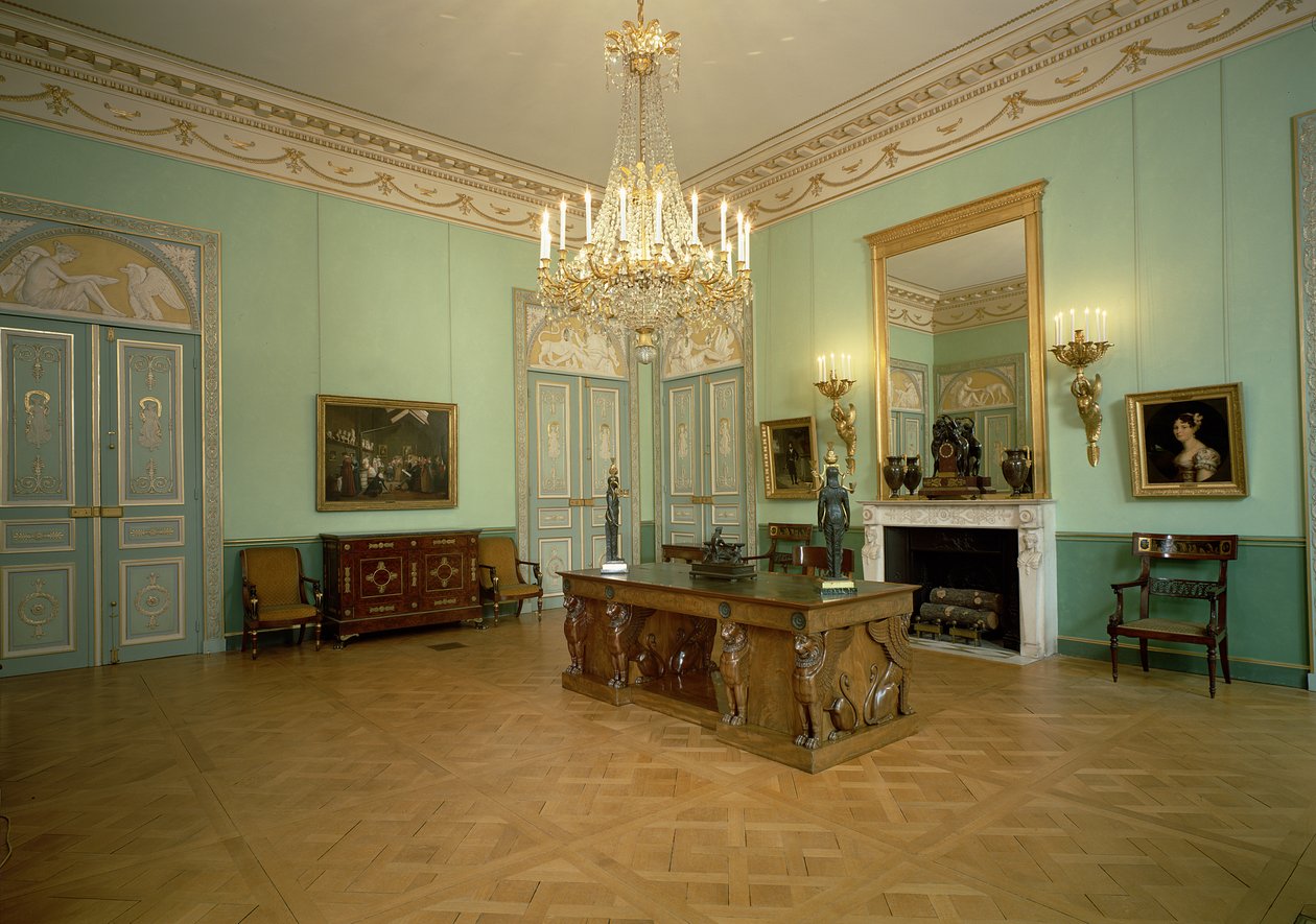 Zicht op de Salon van het Musee Marmottan Monet, Parijs, 18e-19e eeuw door Unbekannt Unbekannt