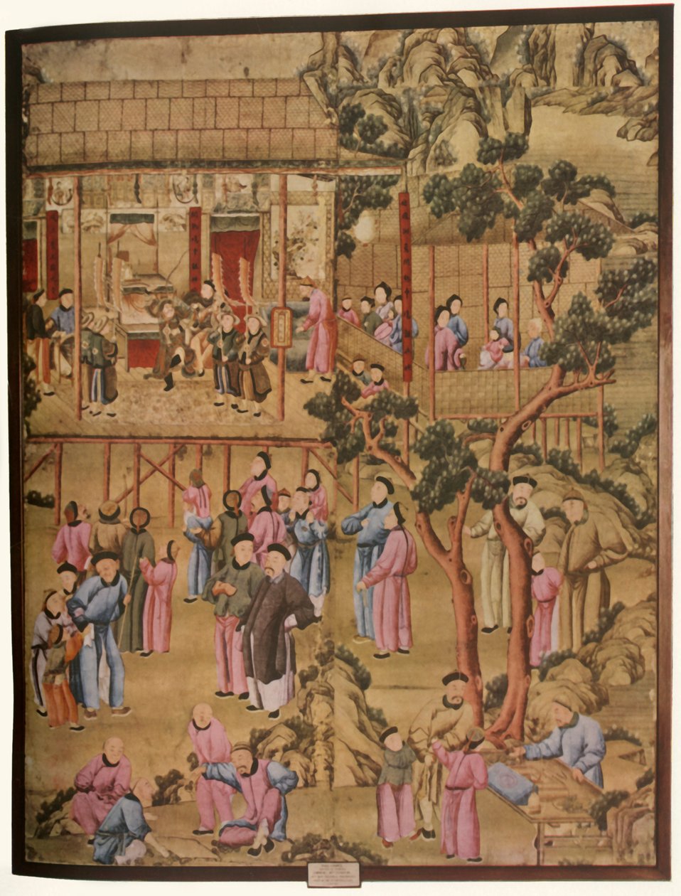 18e-eeuws Chinees Behang in de Stijl van de Qing-dynastie, 1934 door Unbekannt