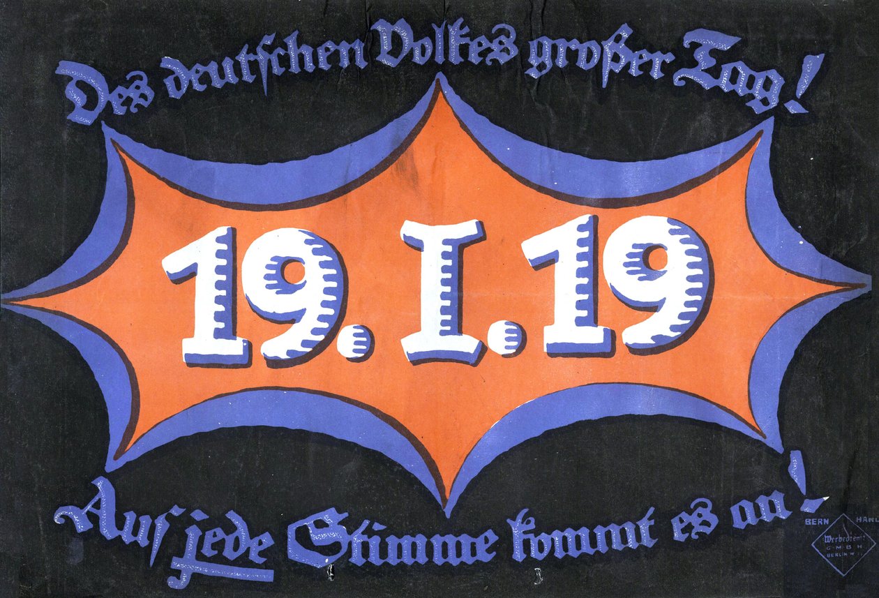 19 januari 1919. Duitse federale verkiezingen, 1919 door Unbekannt