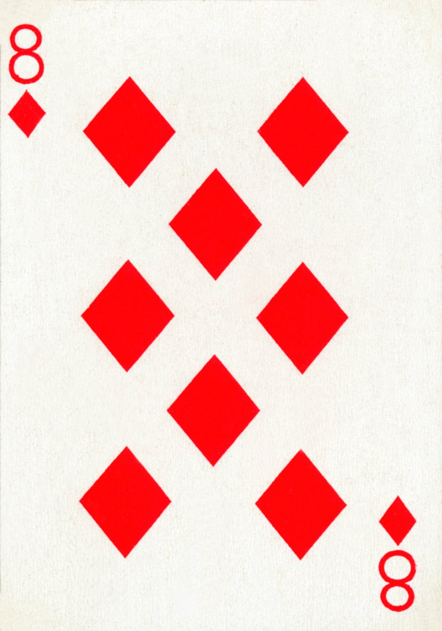 8 van Ruiten uit een kaartspel van Goodall & Son Ltd., ca. 1940 door Unbekannt