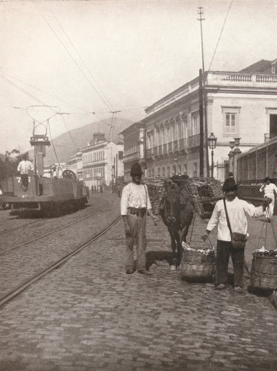 Een straatbeeld van Botafogo, Rio, 1914 door Unbekannt