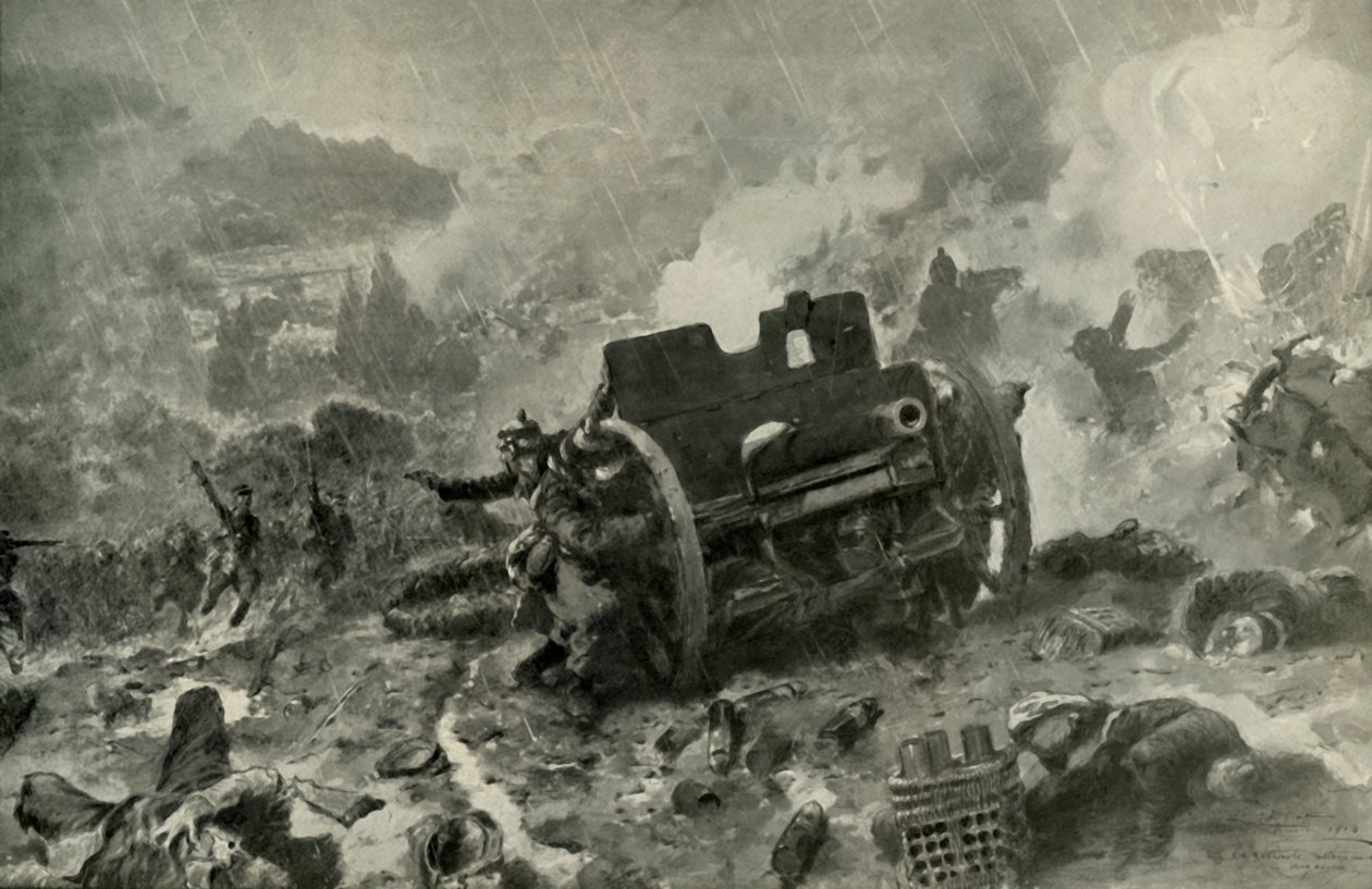 Een briljante Franse aanval op de Duitse positie in de Argonne, 1919 door Unbekannt