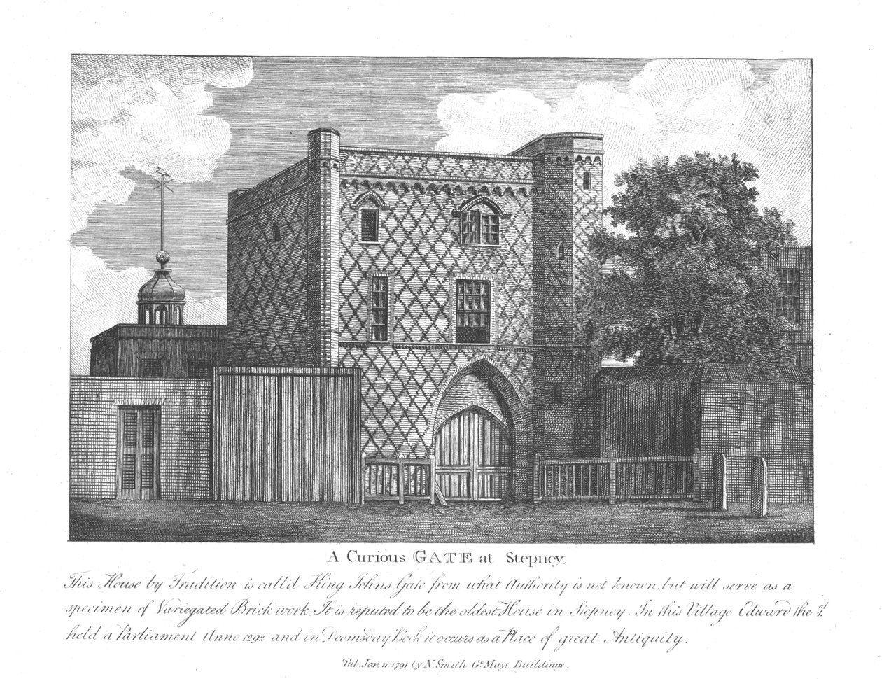Een nieuwsgierig hek in Stepney, 1791 door Unbekannt